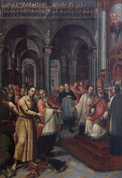 Norbert of Xanten Receives Diaconate and Priesthood from the Archbishop of Cologne on Holy Saturday 1115 by Unbekannt Unbekannt